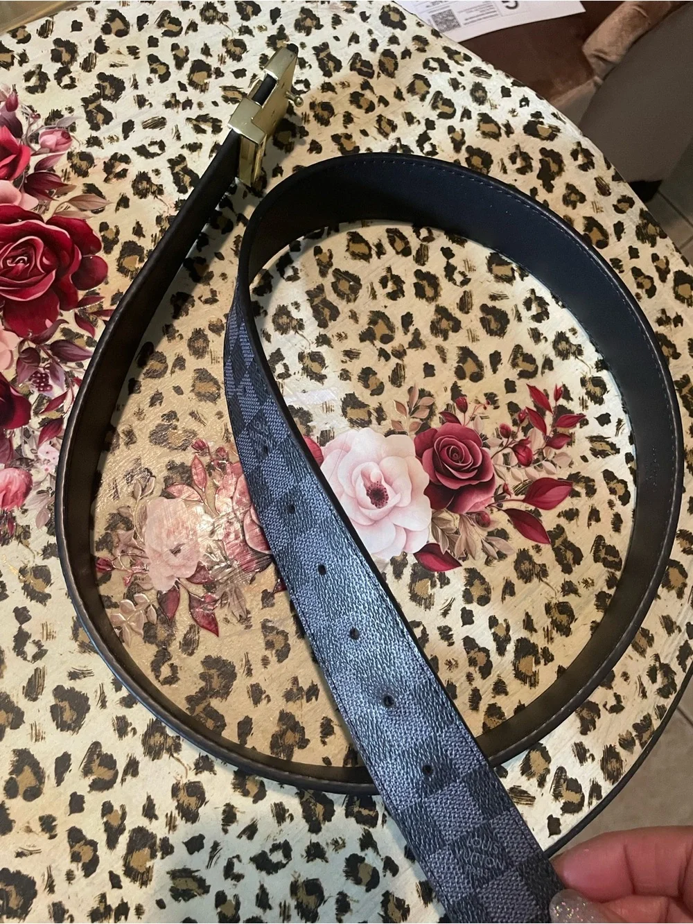 Faux leather belt inspired